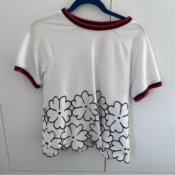 Anthropologie Maeve Top with Floral Scallop Detail - Picture 1 of 5